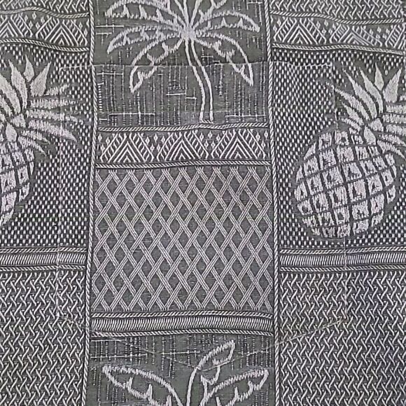 Bermuda Bay Men's Medium Silk Shirt Button Down Short Sleeve Green Tropical - Picture 13 of 16